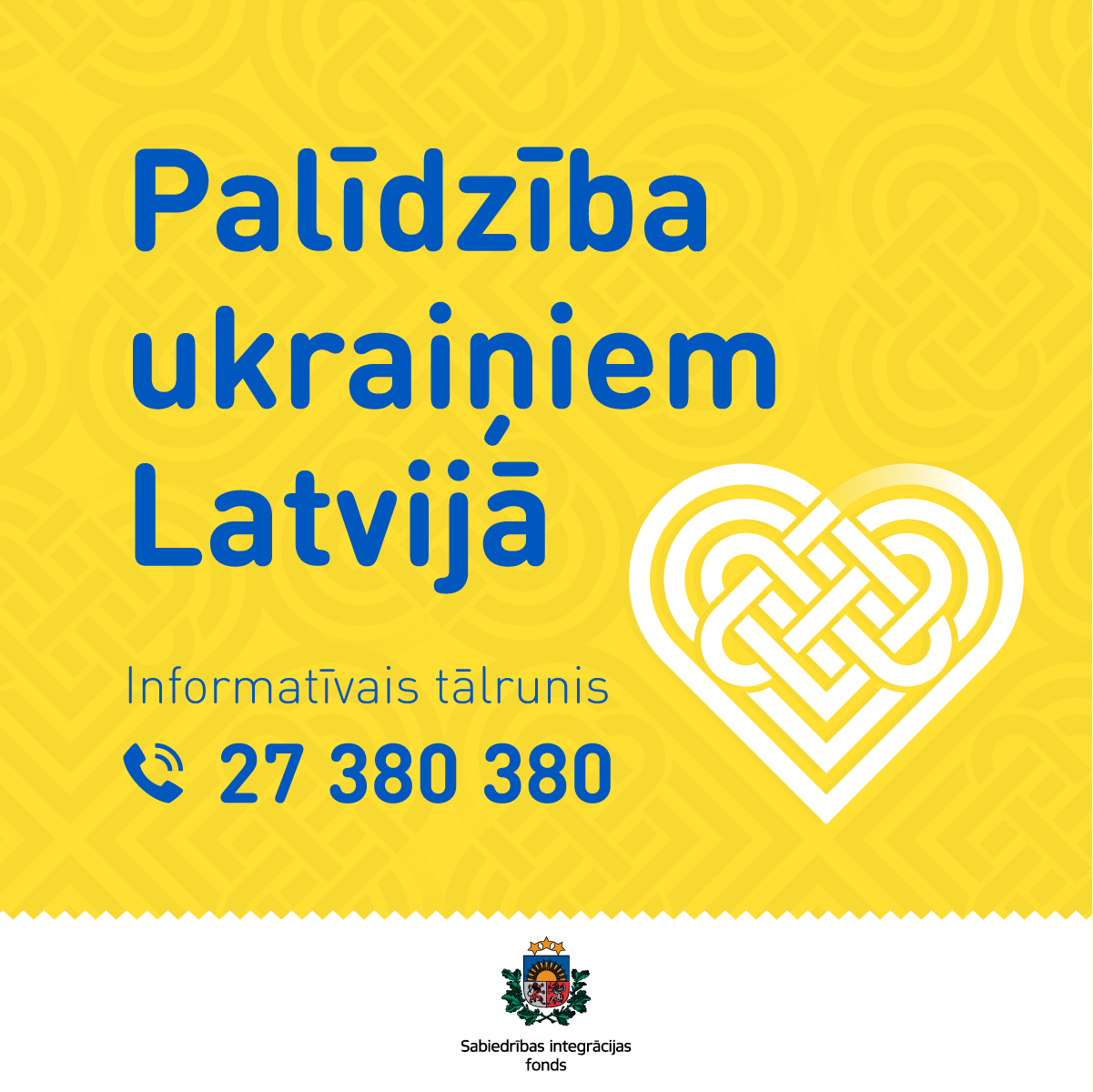 НАЧАЛ РАБОТАТЬ ЕДИНЫЙ ИНФОРМАЦИОННЫЙ ТЕЛЕФОН «ПОМОЩЬ УКРАИНЦАМ В ЛАТВИИ»