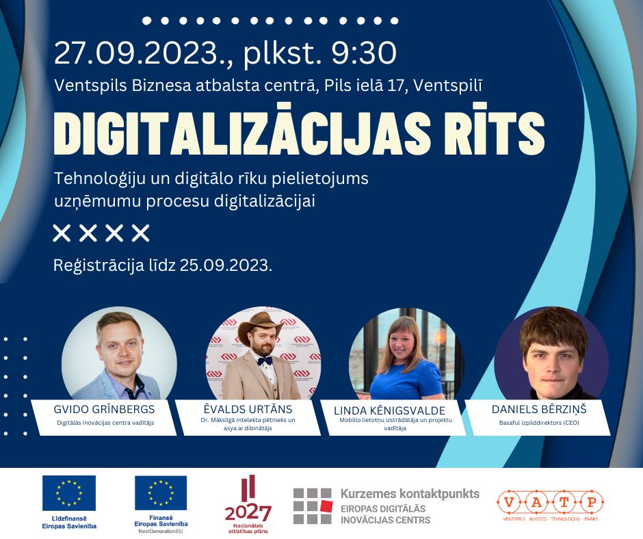 Norisināsies pasākums uzņēmējiem “Digitalizācijas rīts”